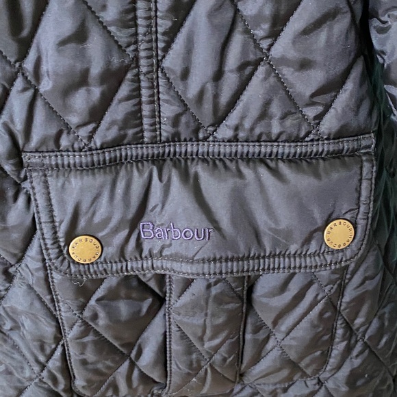 Barbour Morris & Co. Printed Black Quilted Utility Jacket with Liberty Fabric - Picture 4 of 13